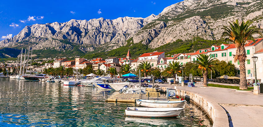 Küstenstraße Kroatien - Die Makarska Riviera zwischen Split und Dubrovnik.