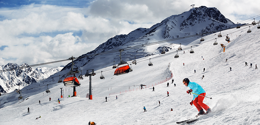Skiurlaub Österreich auf den Pisten verbringen.
