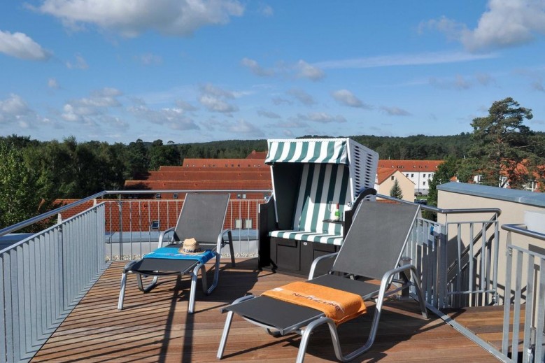 strandnahe FeWo DünenResort 32, Dachterrasse, Binz