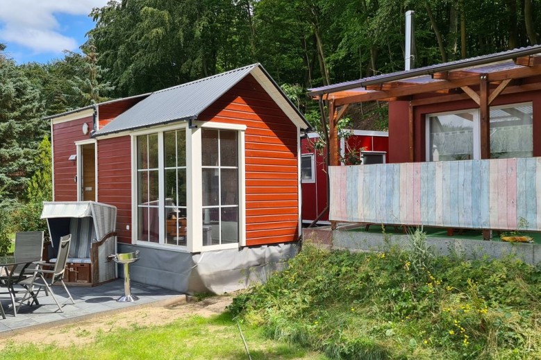 Tiny House Strandwagen mit Terrasse